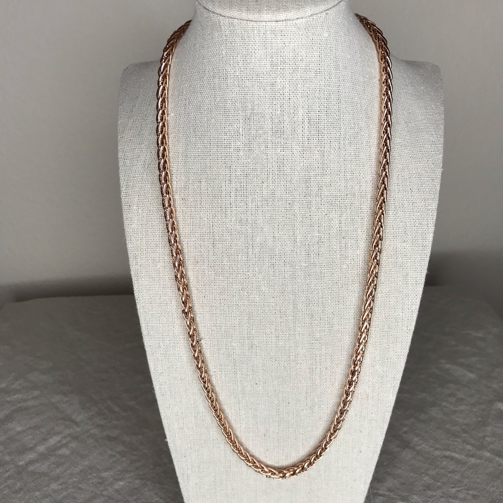 Bronzo Italia Rose Wheat Chain 24”